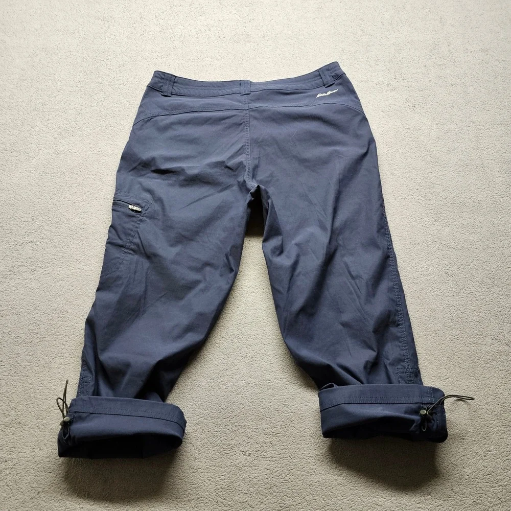 Eddie Bauer Tech Capri Women 6 Navy Blue Outdoor Hiking Stretch Pants C1361054